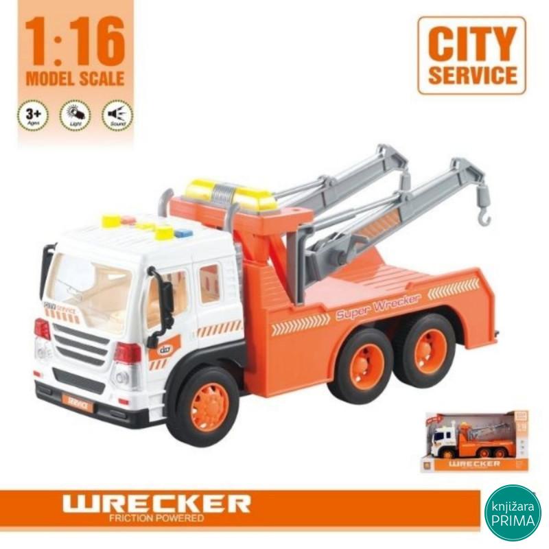 Kamion dizalica sa zvukom i svetlom 