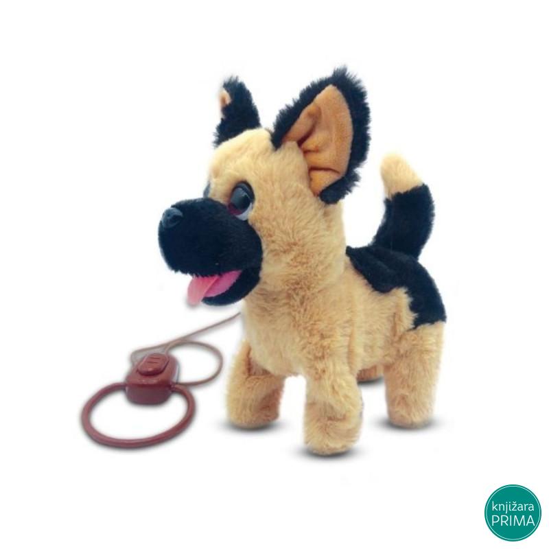 Plišana kuca vučko koja šeta i laje 