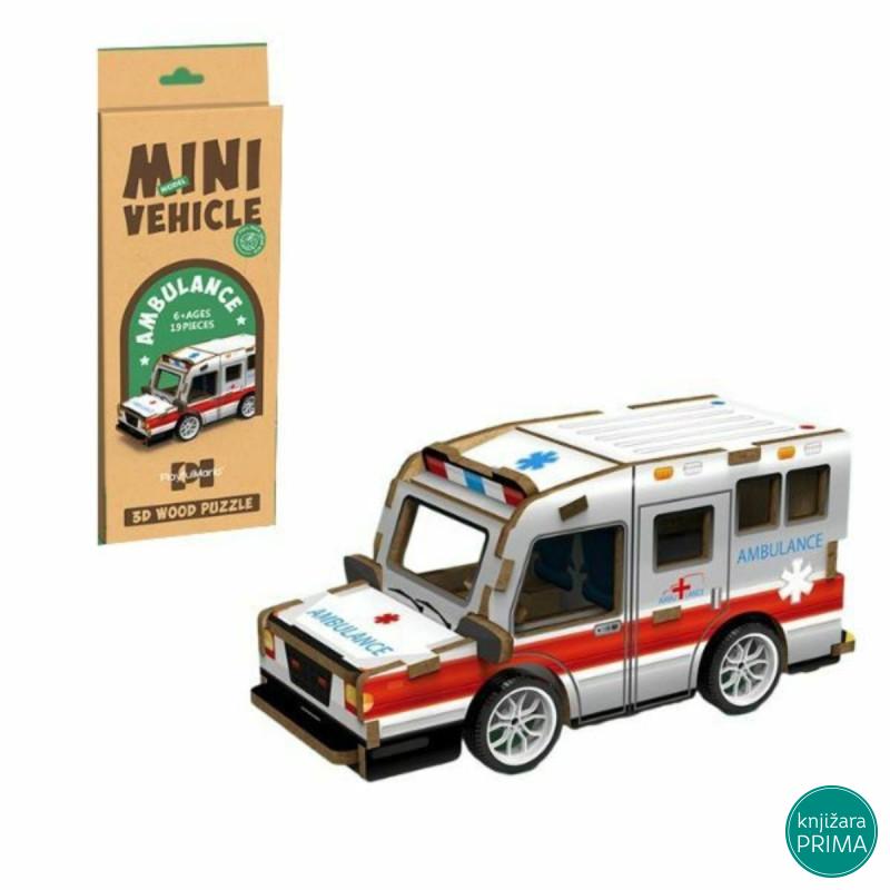 Drvene 3D puzzle Vozilo hitne pomoći 