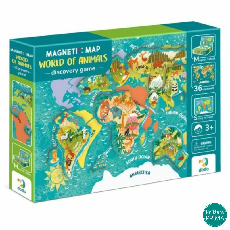 Magnetna mapa sveta sa životinjama 