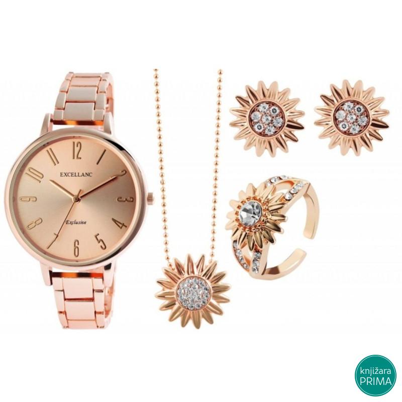Ženski poklon set EXELLANC sat i nakit 