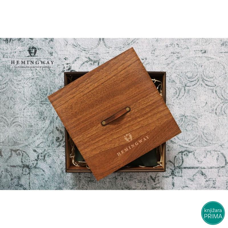 Novčanik, futrola za naočare i pljoska HEMINGWAY Hunters gift box 