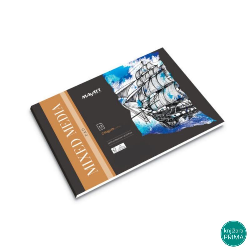 Blok za crtanje mixed media A3 12L 250G 