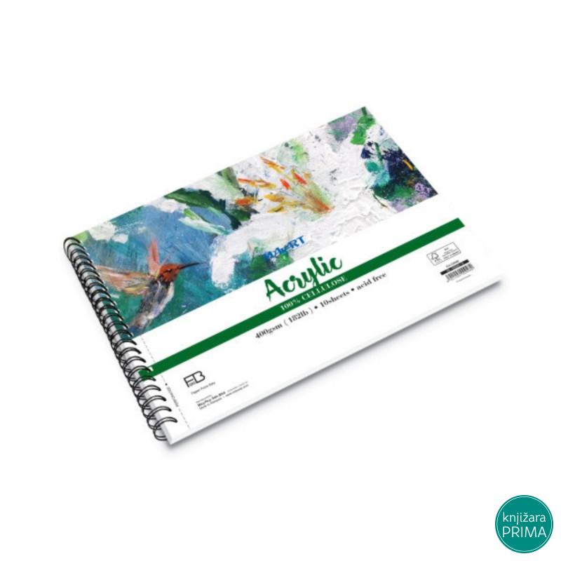 Blok za akril sa spiralom A4 10L 400G 