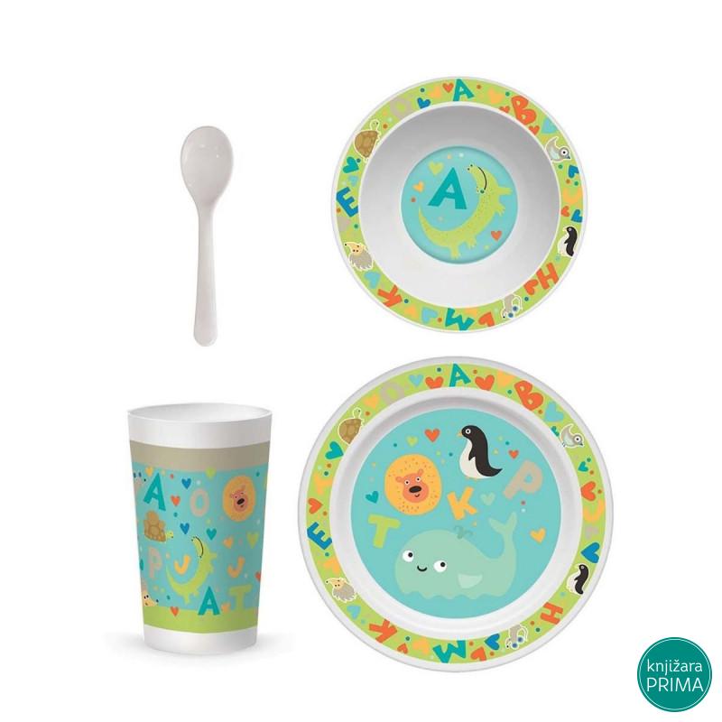 Set za jelo SCOOL Baby - Letters 