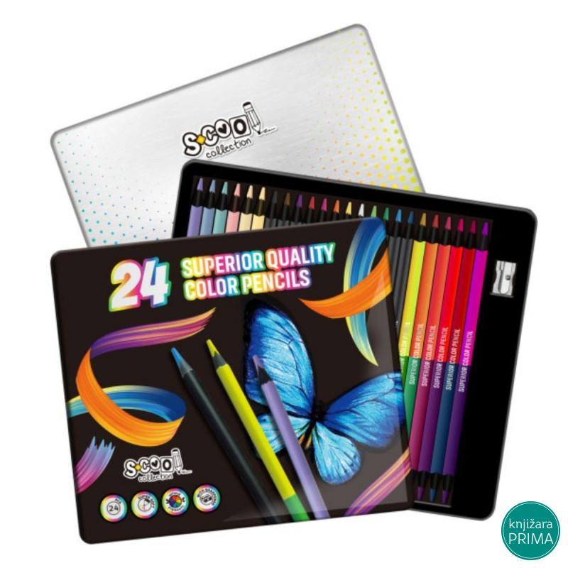 Drvene bojice 24 SCOOL Lux 