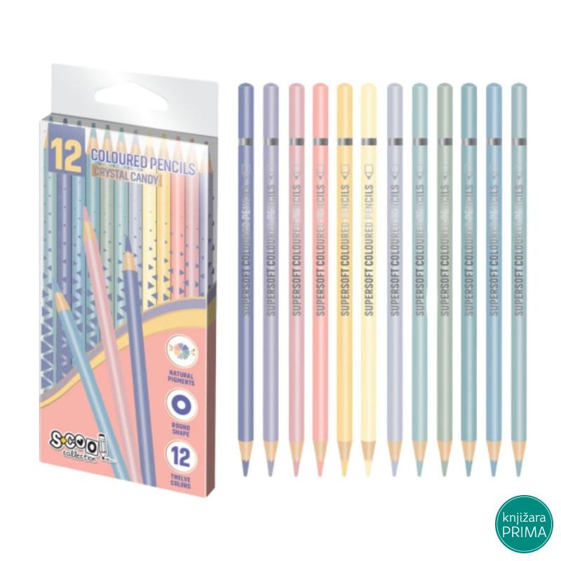 Drvene bojice 12 SCOOL - Candy 