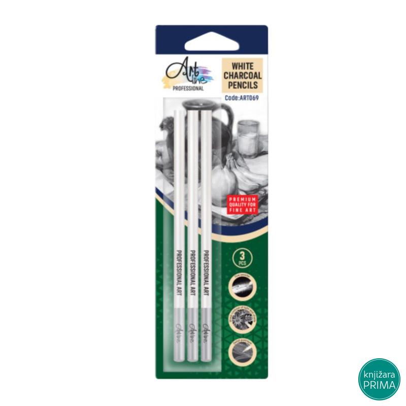 Umetnički ugljen u olovci beli 