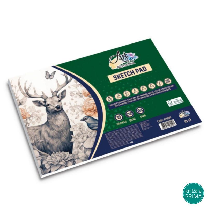 Blok za skiciranjeE B4 360X260 25L 200G 