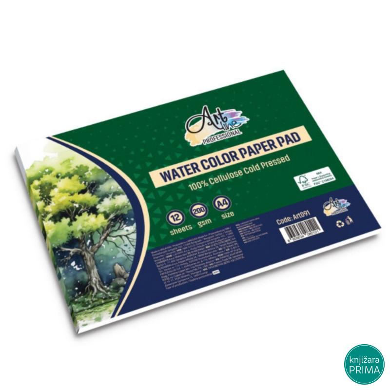 Blok za akvarel A4 12L 200G landscape 