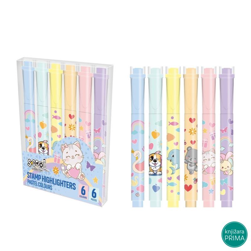 Set tekst markera SCOOL sa pečatom 1/6 