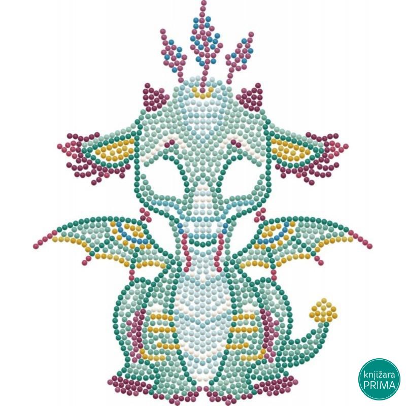 Ukrasi tačkicama DOTZIES platno 22x22 - Ariel the Baby Dragon 