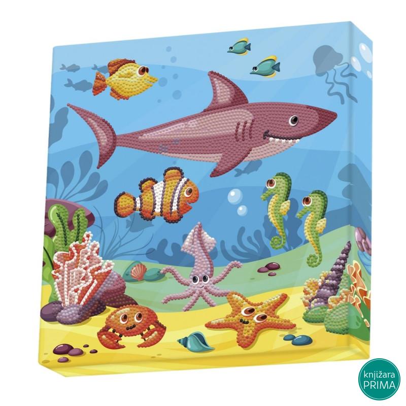 Ukrasi tačkicama DOTZIES platno 28x28 - Ocean 