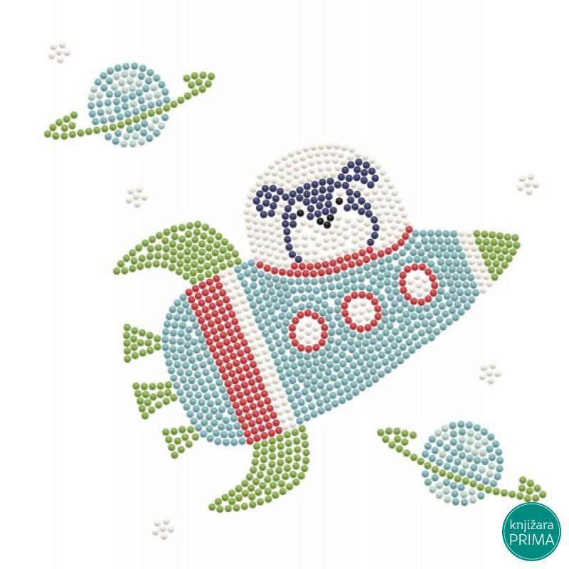 Ukrasi tačkicama DOTZIES platno 22x22 - Space Dog 