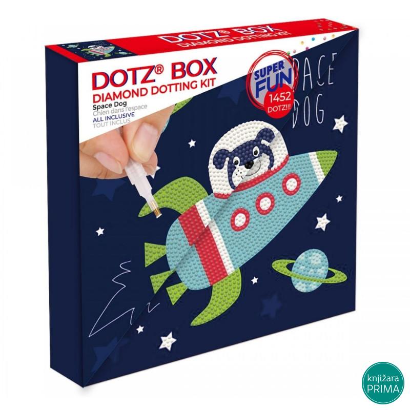 Ukrasi tačkicama DOTZIES platno 22x22 - Space Dog 