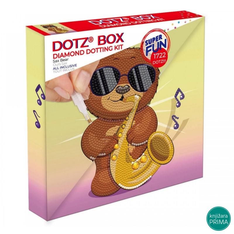 Ukrasi tačkicama DOTZIES platno 22x22 - Sax Bear 