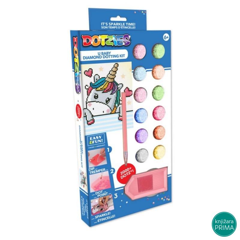 Ukrasi tačkicama DOTZIES - Unicorn Baby 