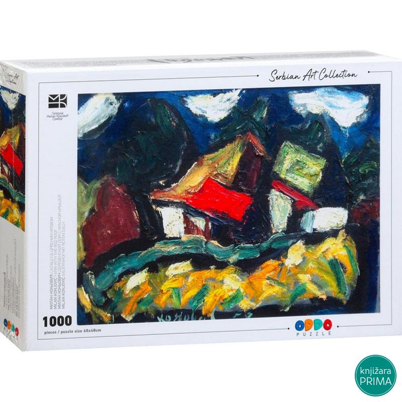 Puzzle 1000 SAC Milan Konjović - Salaš sa crvenim krovom 