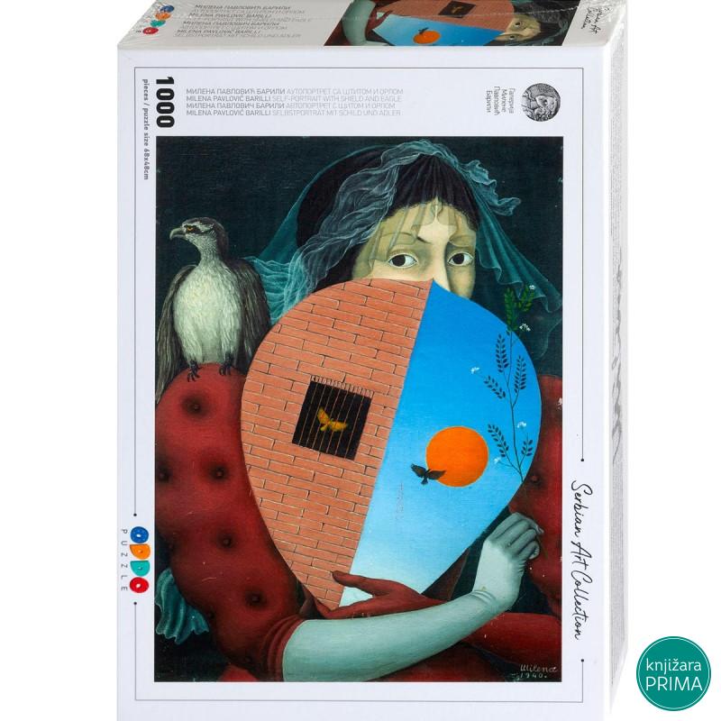 Puzzle 1000 SAC Milena Pavlović Barilli - Autoportret sa štitom i orlom 