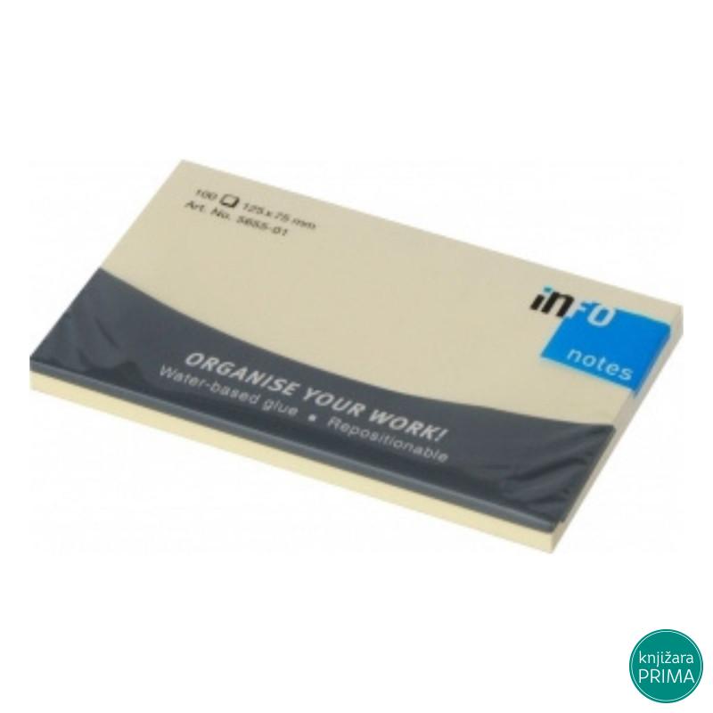 Samolepljivo blokče INFO Sticky notes - žuto veće 