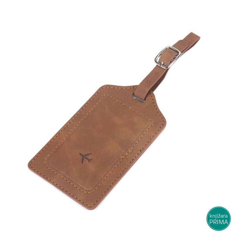 Tag za kofer TRAVEL retro braon 