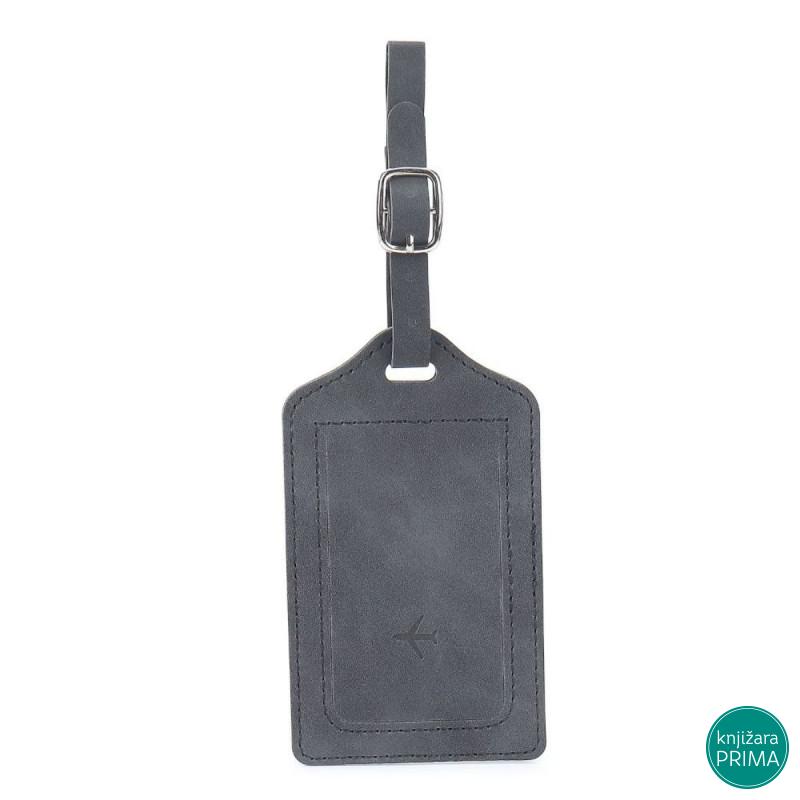 Tag za kofer TRAVEL retro crn 