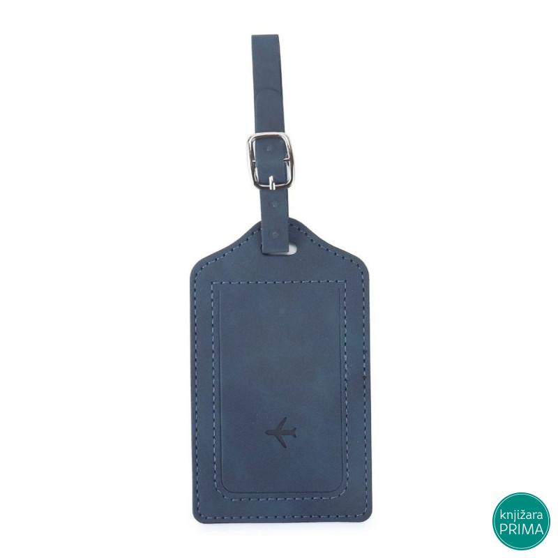 Tag za kofer TRAVEL retro tamno plava 