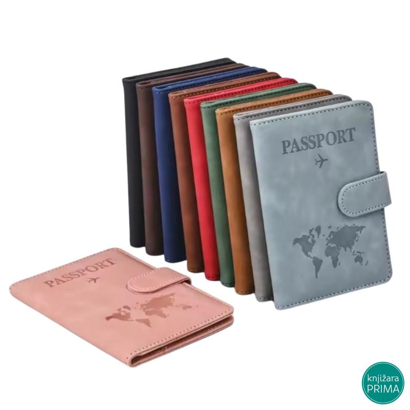 Korice za pasoš TRAVEL magnet braon 