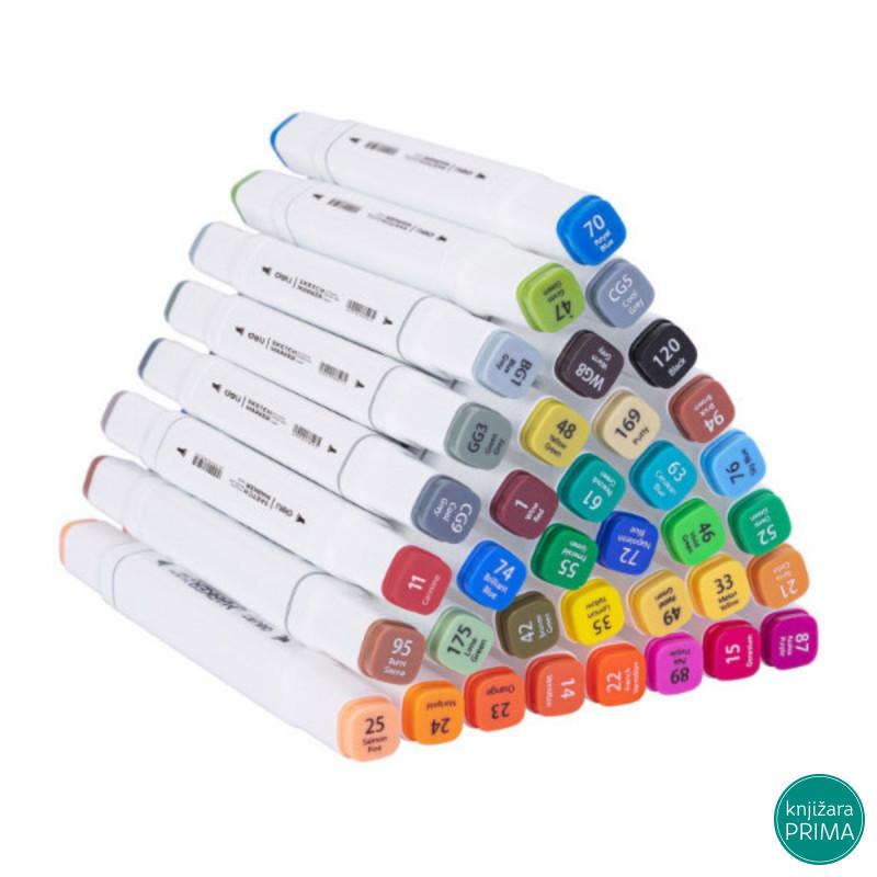 Markeri DELI twin art sketch - set box 36 