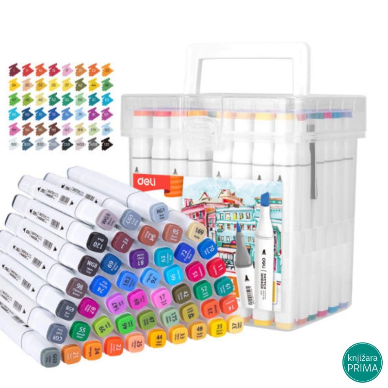Markeri DELI twin art sketch - set box 48 