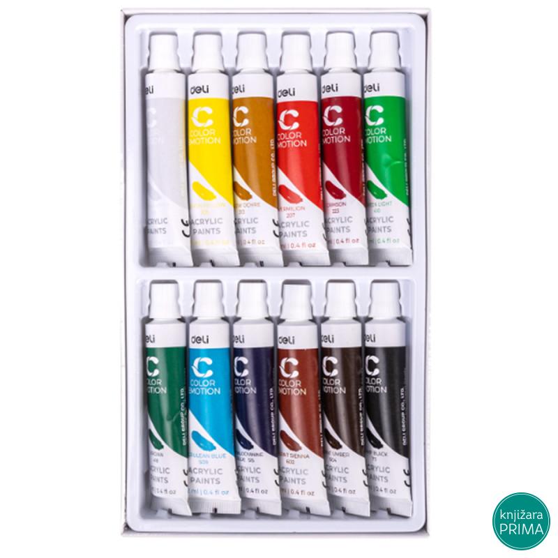 Akrilne boje DELI 12 