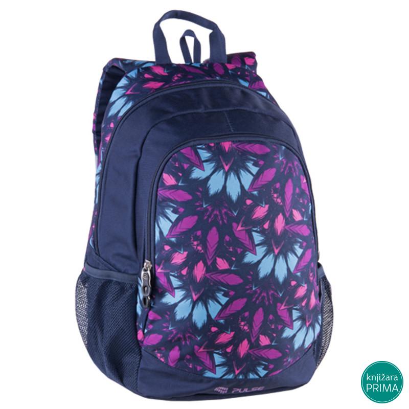 Školski ranac PULSE Cots - Blue flower 