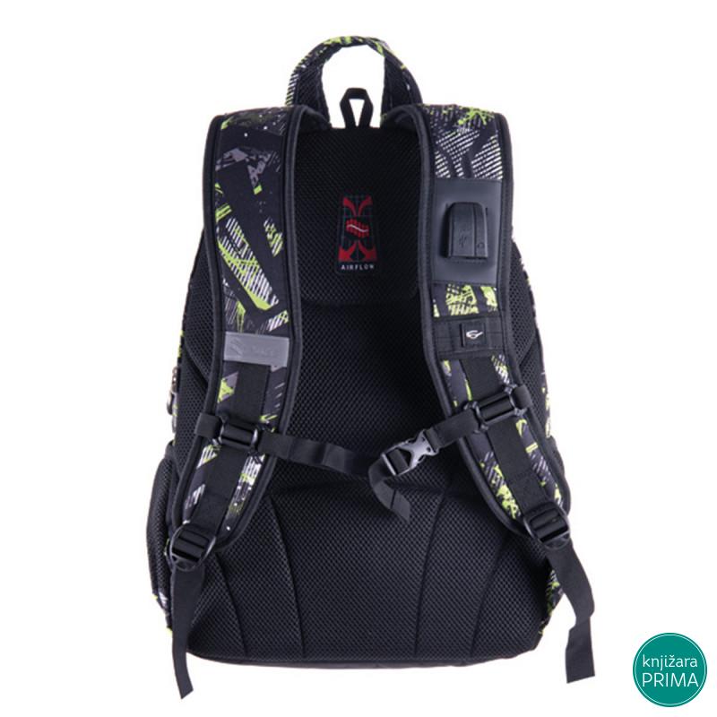 Školski ranac PULSE 2u1 Teens - Green riddle 