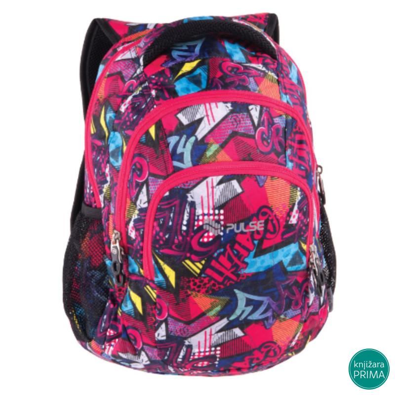 Školski ranac PULSE Teens - Pink Graffiti 