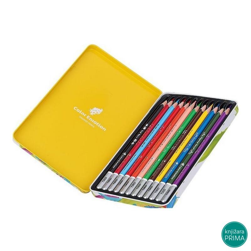 Drvene bojice 12 DELI Color Emotion metalna kutija 