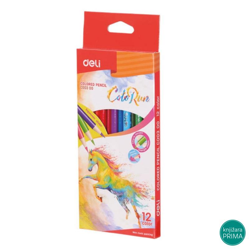 Drvene bojice 12 DELI trougaone 