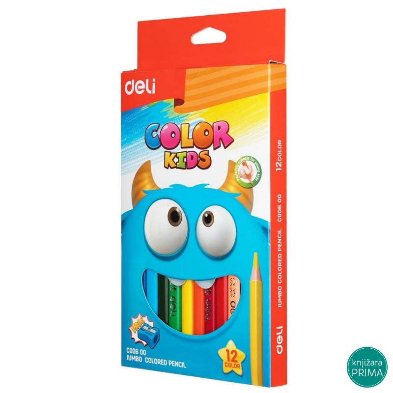 Drvene bojice 12 DELI Jumbo 