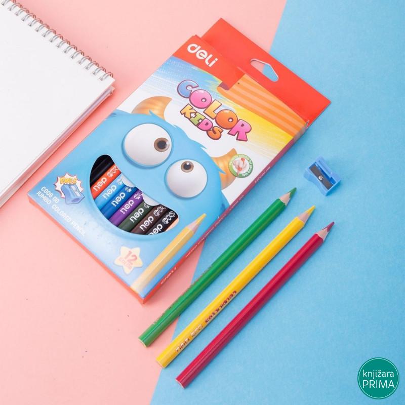 Drvene bojice 12 DELI Jumbo 