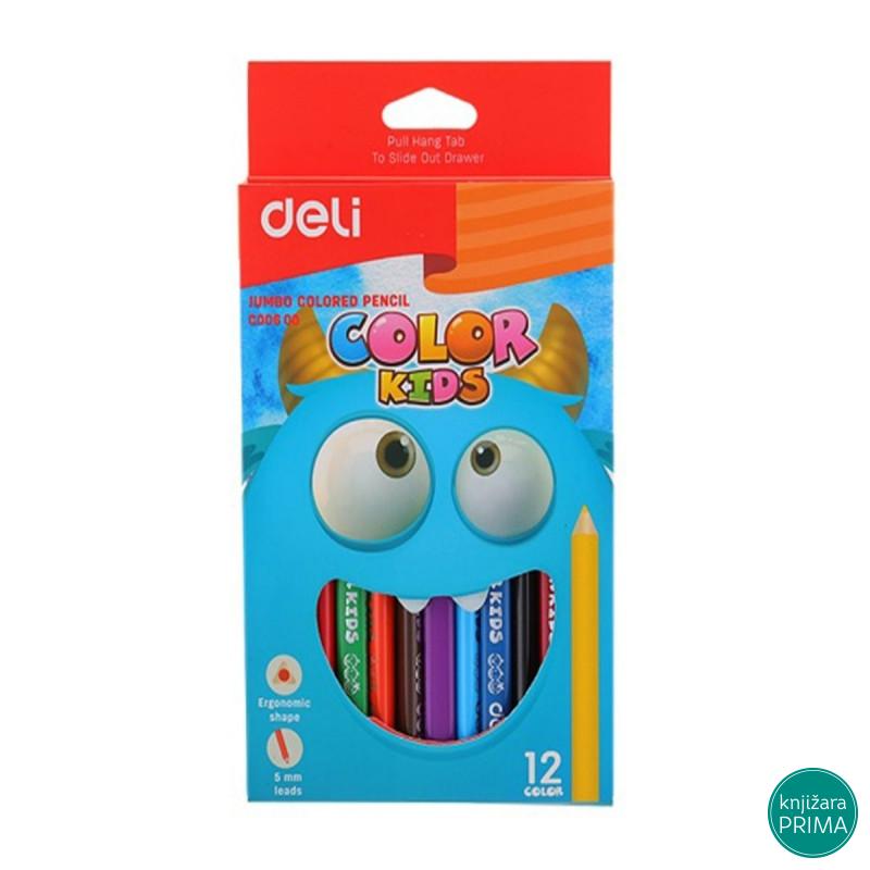 Drvene bojice 12 DELI Jumbo 