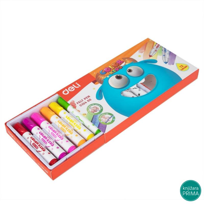 Flomasteri 12 DELI Jumbo 