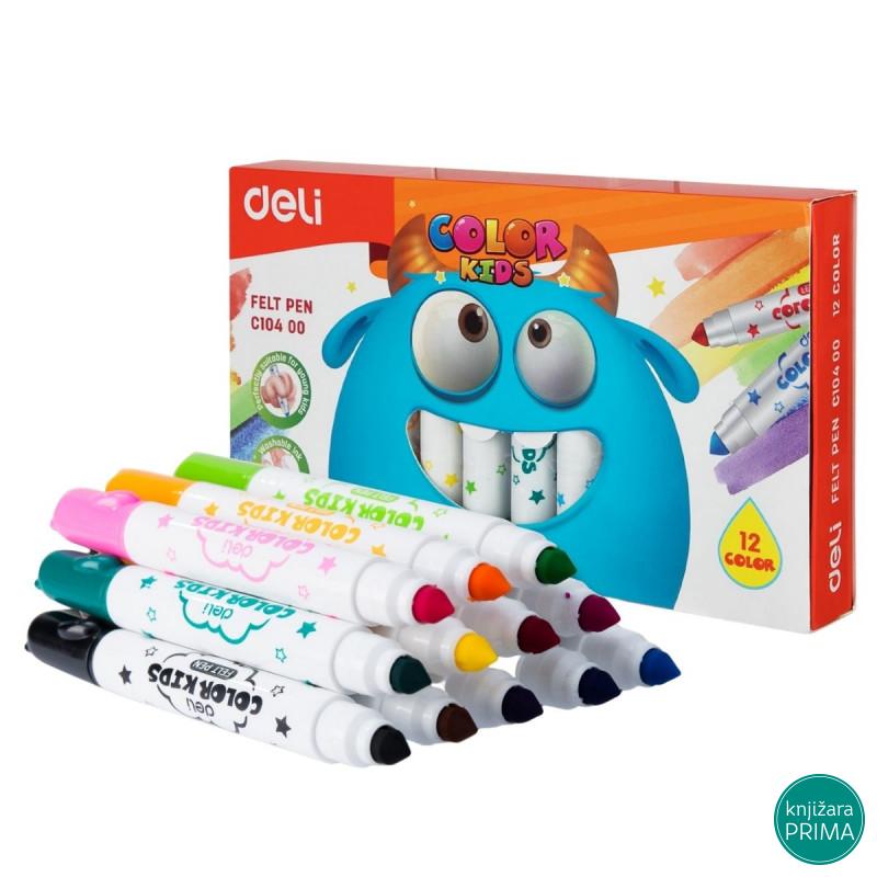 Flomasteri 12 DELI Jumbo 