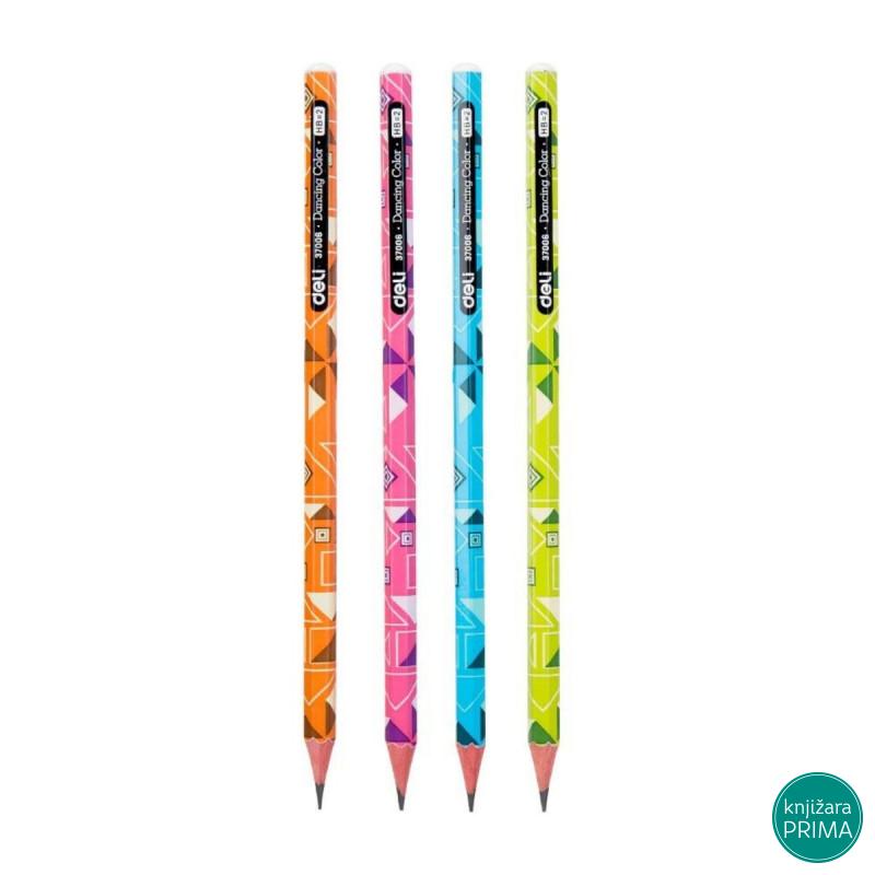 Grafitna olovka DELI HB Dancing Color 
