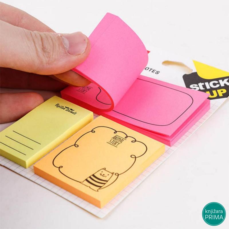 Stiker blok neon set DELI 