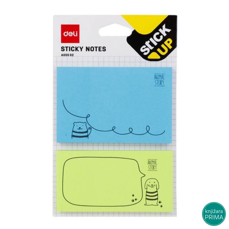 Stiker blok neon set DELI 