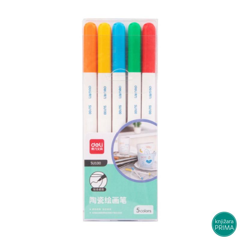 Markeri za keramiku DELI 5 komada 