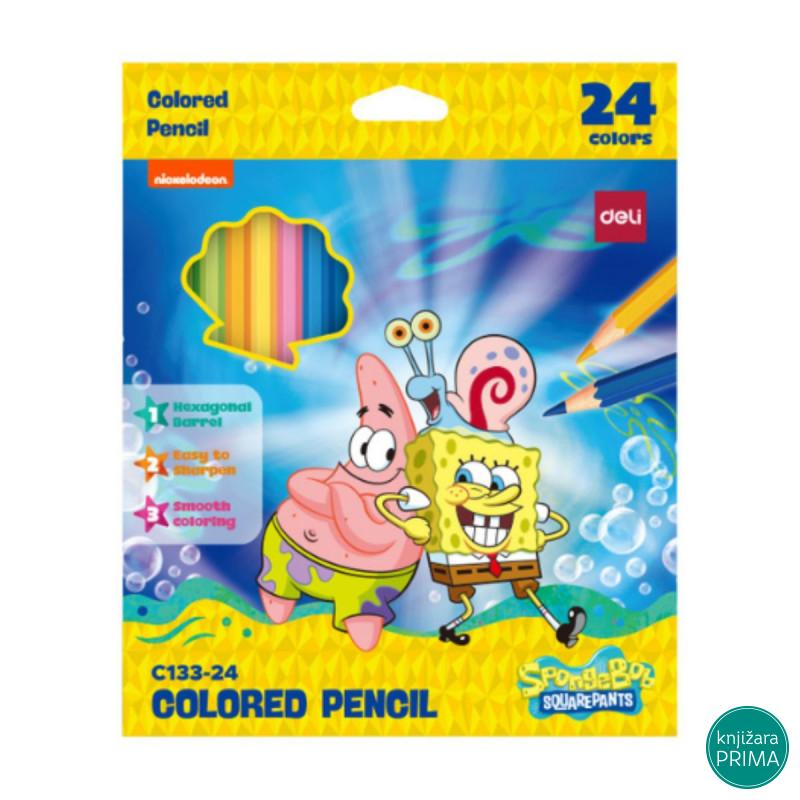 Drvene bojice 24 DELI Sunđer Bob 