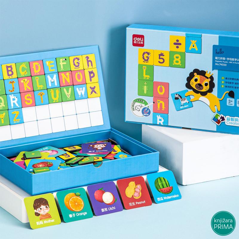 Magnetna slagalica DELI slova i brojevi 