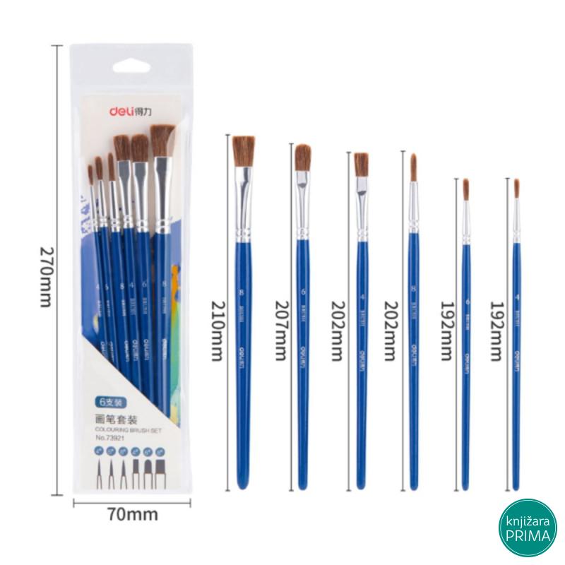 Set četkica DELI konjska dlaka 1/6 