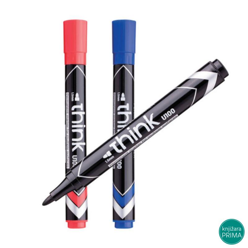 Marker DELI okrugli plavi 