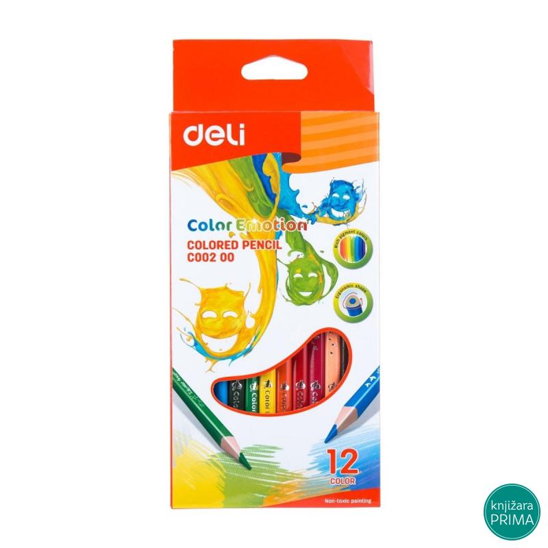 Drvene bojice 12 DELI Color Emotion 